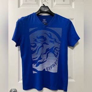 EUC Express Mens V-neck Graphic Tee | Size Medium